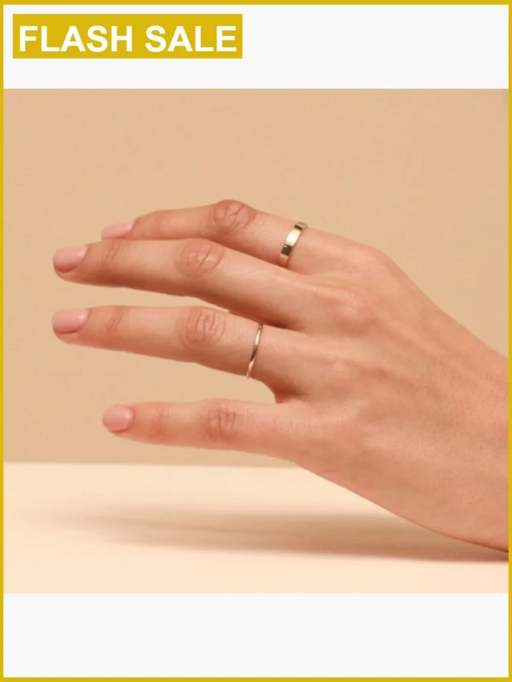 Dainty Gold Stacking Ring Band Thin Stackable Wedding Band Comfort Fit Sizes